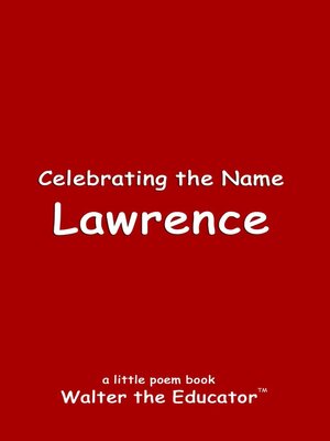 cover image of Celebrating the Name Lawrence